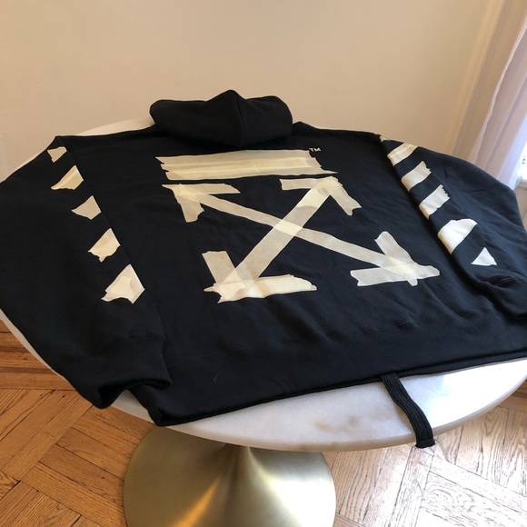 Off-White - Virgil Abloh XL *NWOT* Tape Arrow Hoodie - Picture 10 of 10